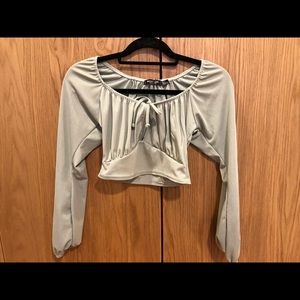 NWT nasty gal green crop top